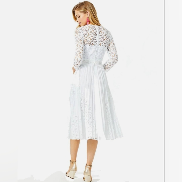 Lilly Pulitzer Aiden Midi Dress Resort White Lace 8 NWT - Picture 10 of 11